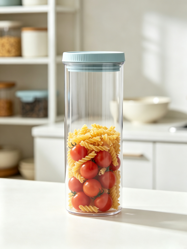 Tall Cylinder Airtight Plastic Food Storage Canister Tall Cylinder Airtight Plastic Food Storage Canister