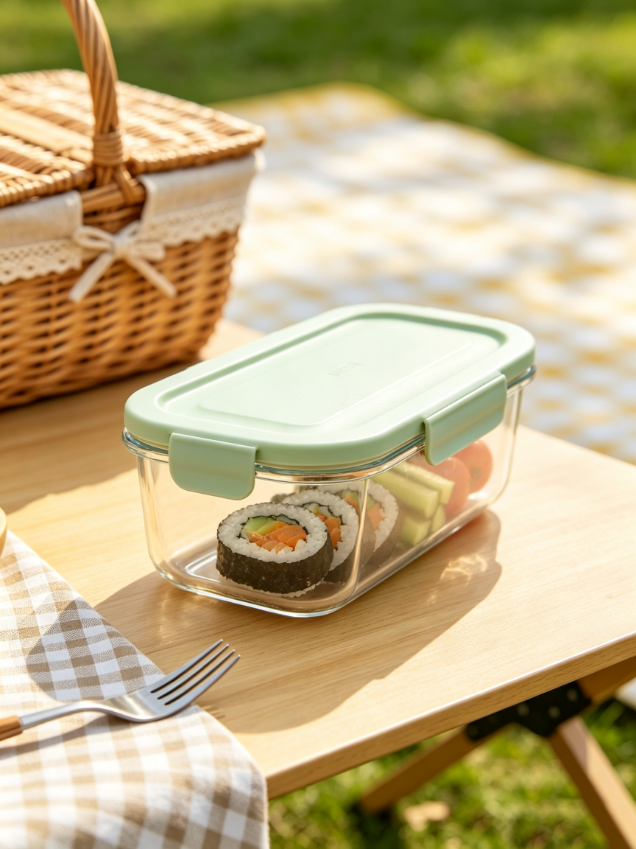 Rectangular Borosilicate Glass Airtight Food Storage Container Rectangular Borosilicate Glass Airtight Food Storage Container