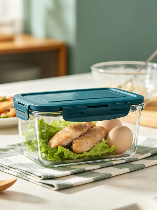 Rectangular Borosilicate Glass Airtight Food Storage Container Rectangular Borosilicate Glass Airtight Food Storage Container