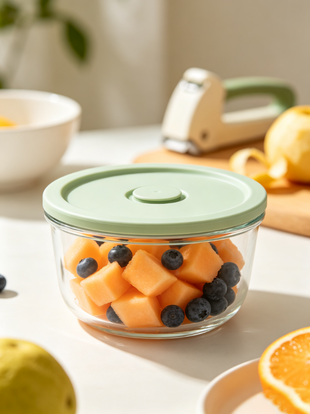 Round Borosilicate Glass Airtight Food Storage Container Round Borosilicate Glass Airtight Food Storage Container